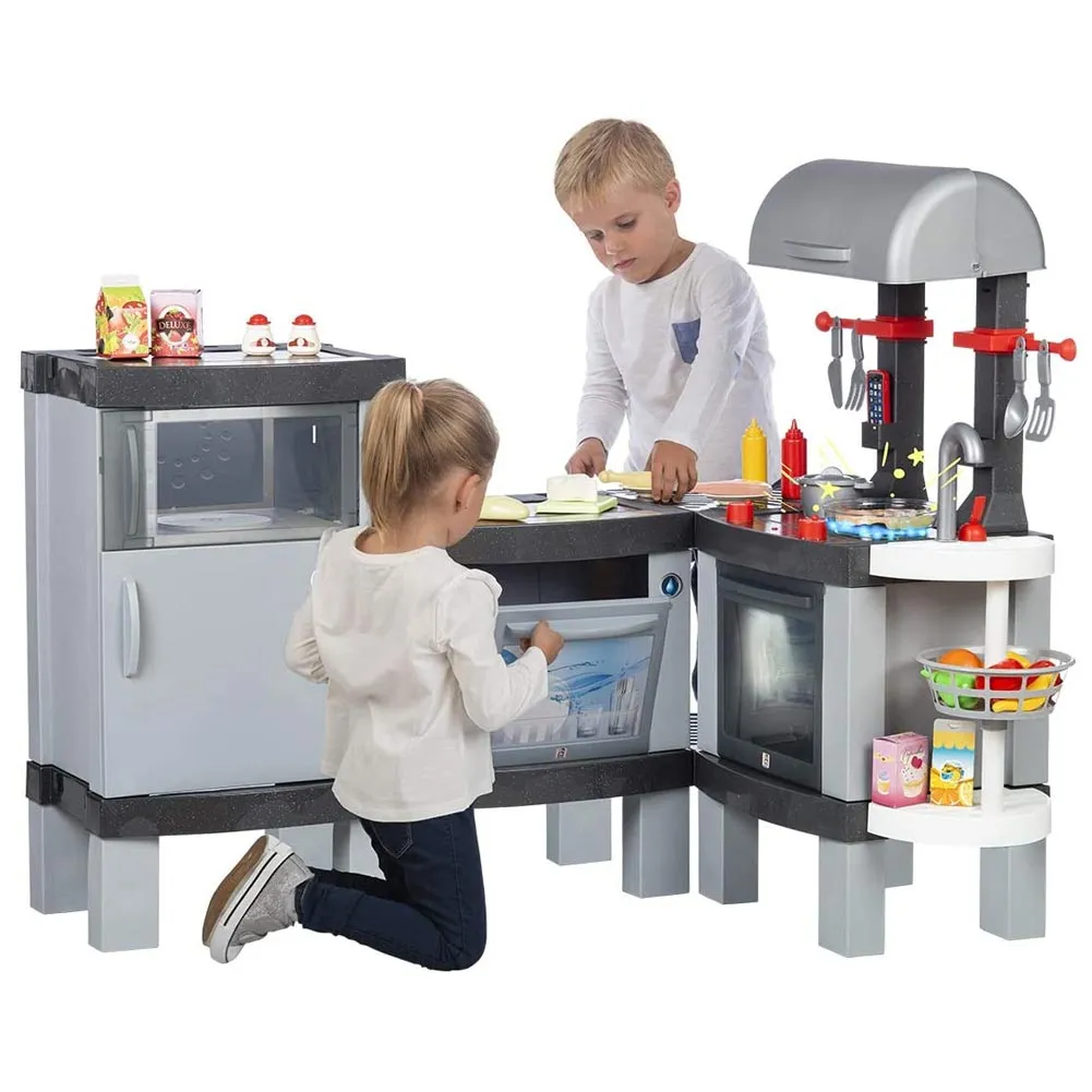 Cucina Giocattolo per Bambini Cooking XL Modulabile con Cibi che Cambiano Colore