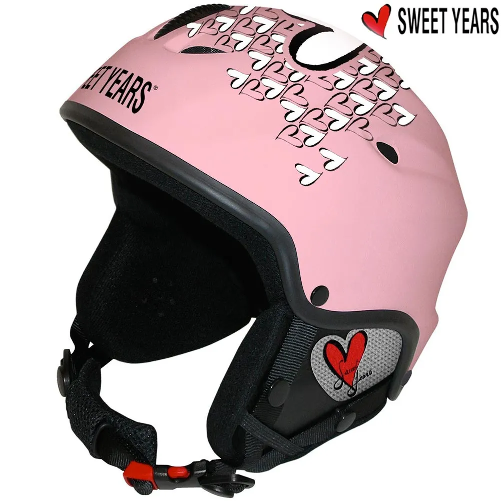 CASCO DA SCI SNOWBOARD BICI CON CUFFIE INTEGRATE + MP3 TAGLIA S SWEET YEARS ROSA