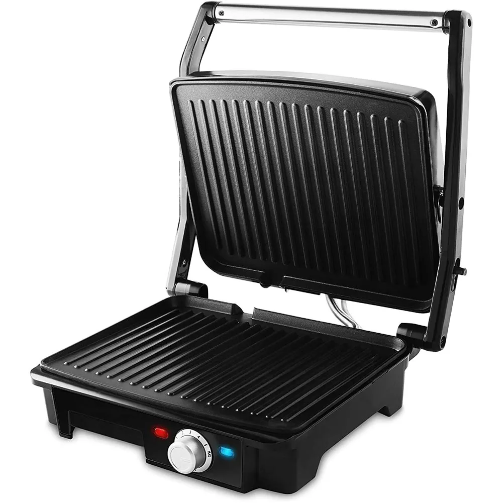 Bistecchiera Elettrica Piastra Griglia Grill Antiaderente 2200W Toast Panini