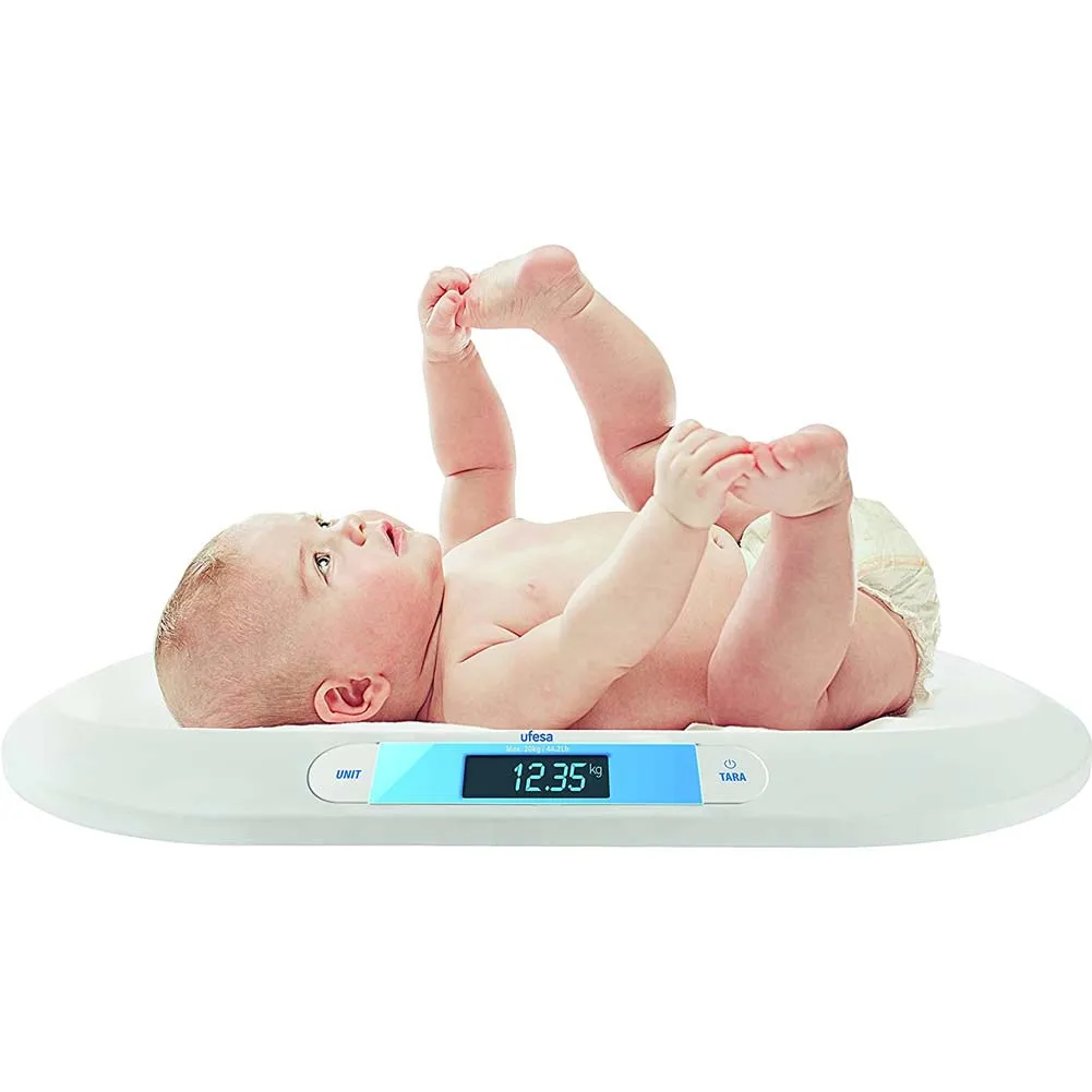 Bilancia Pesa Bambini Neonati Display Digitale LCD Pesa Neonato 20KG Bianco