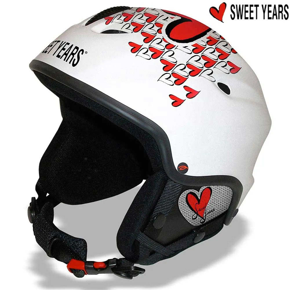 CASCO DA SCI SNOWBOARD BICI CUFFIE INTEGRATE + MP3 TAGLIA S SWEET YEARS BIANCO