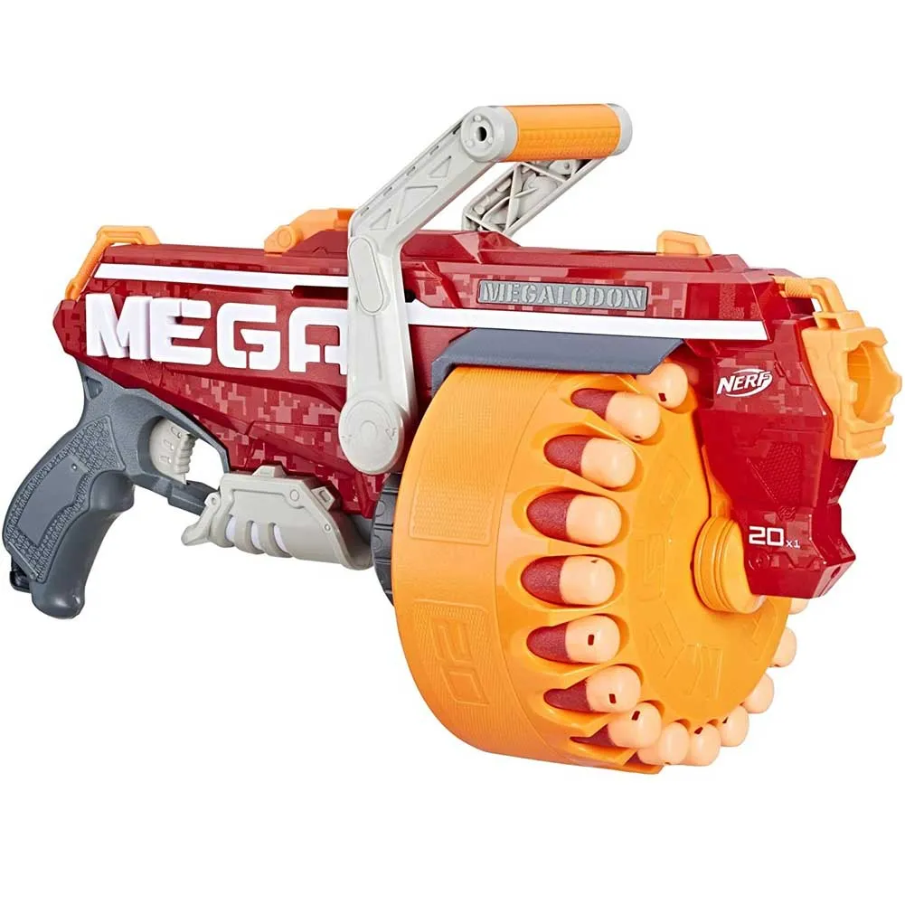 Nerf N-Strike Megalodon Pistola Fucile Giocattolo Bambini con 60 Munizioni