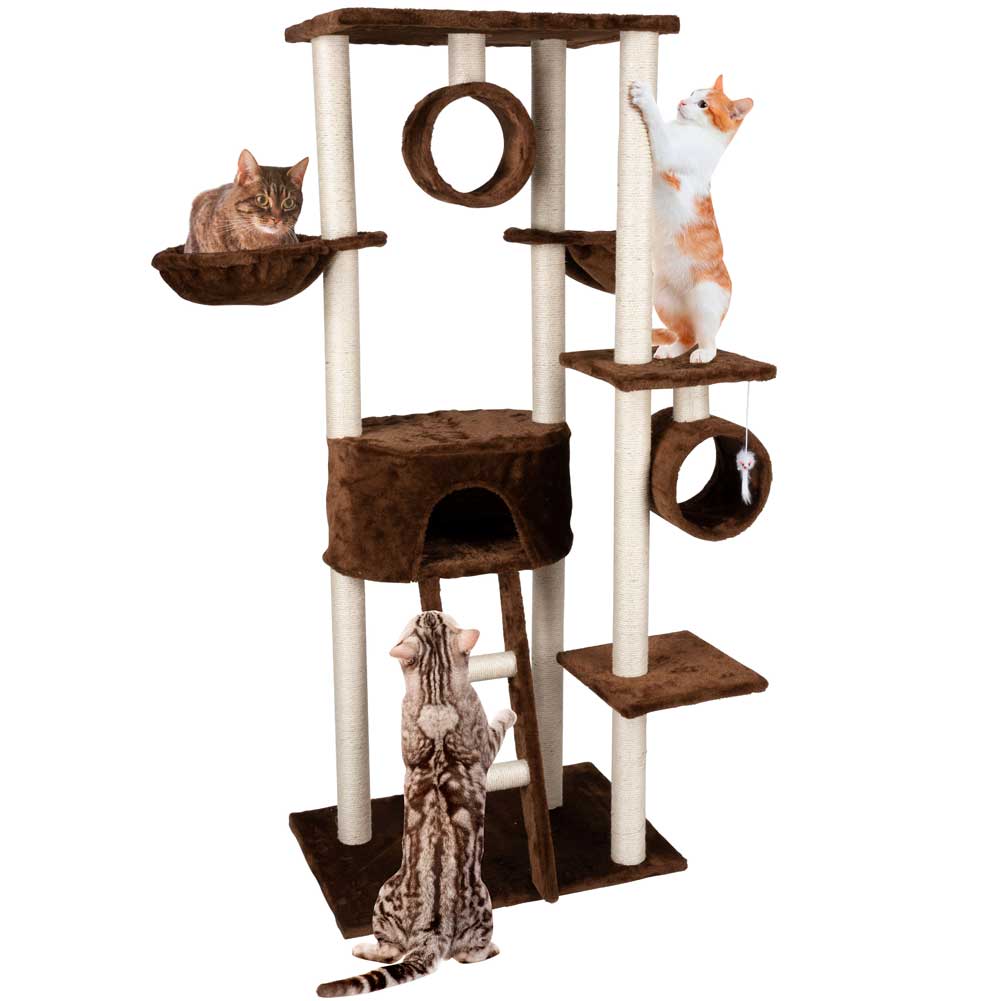 vidaXL Albero per Gatti con Tappeto Tiragraffi in Sisal 62 cm