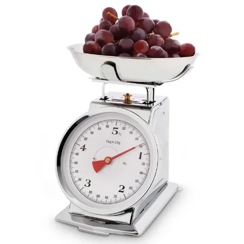 Bilancia Da Cucina In Acciaio Inox 5 Kg Meccanica Pesa Alimenti Cibo Frutta DCG