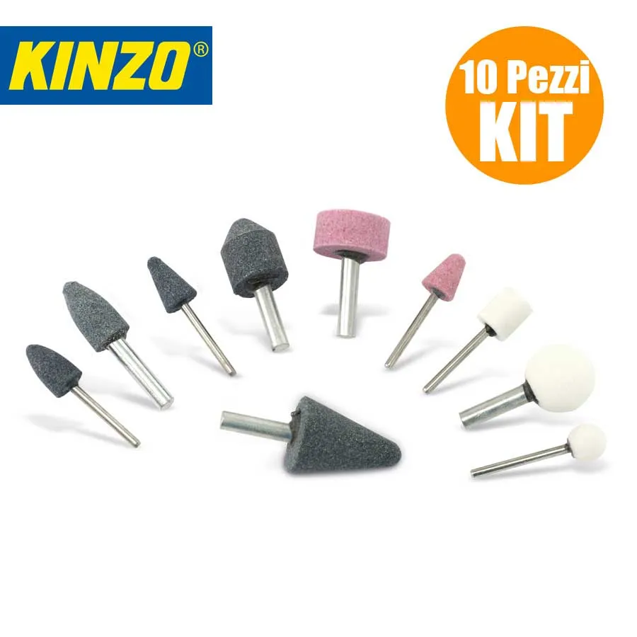 Set 10 Pezzi Levigatura Frese Trapano Rifinitura Dremel Acciaio Plastica Legno