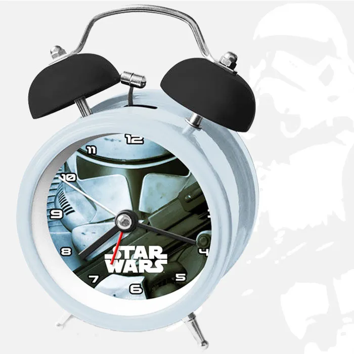 Orologio Sveglia Con Campanelle 9 cm Star Wars Soldato Colore Bianco