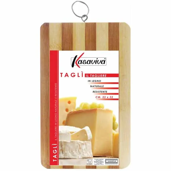 Tagliere In Legno Naturale Resistente Per Alimenti Cucina Casa 22x32 Kasaviva