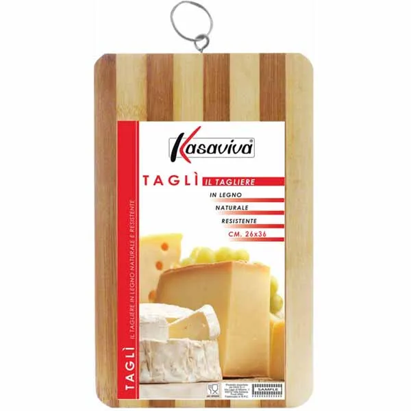 Tagliere In Legno Naturale Resistente Per Alimenti Cucina Casa 26x36 Kasaviva