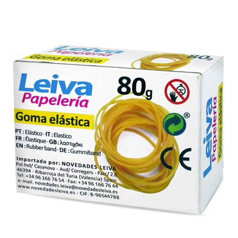 Elastici in Gomma Giallo Confezione da 80g per Ufficio Casa Cucina Bricolage