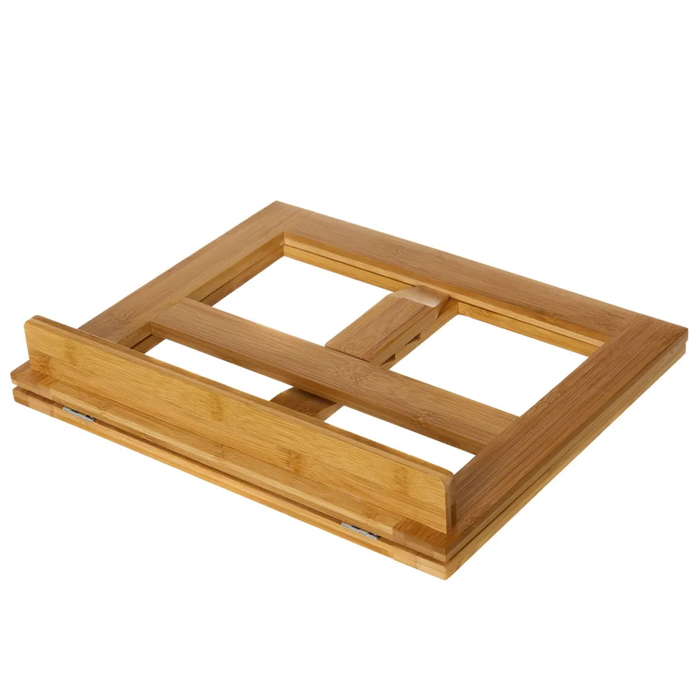 Supporto per Libri Da Cucina e Tablet Leggio per Ricette in Legno Regolabile