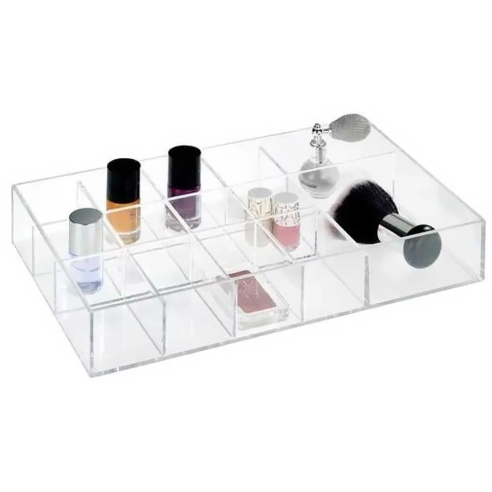 Contenitore Organizer Portatrucco in Plastica 14 Scomparti Porta Trucchi Make Up