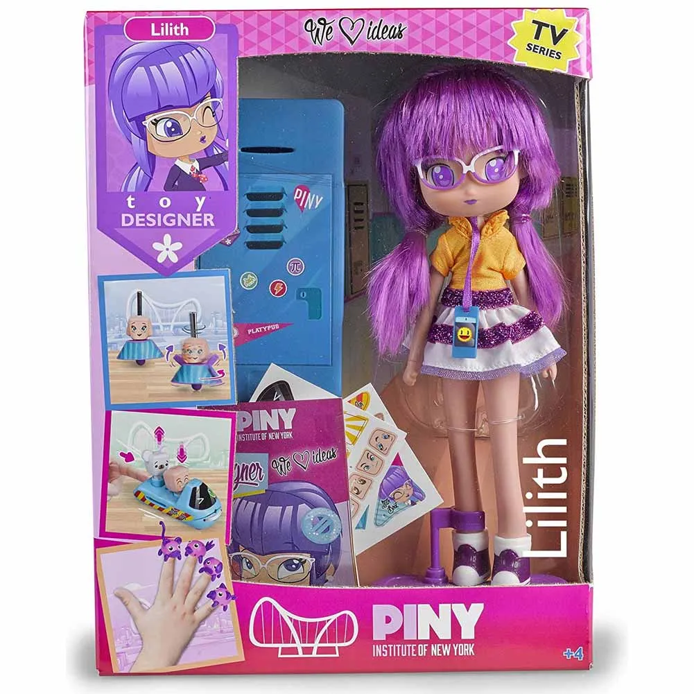 BAMBOLA PINY LILITH TOY DESIGNER CON GIOCATTOLI ADESIVI E ACCESSORI GIOCO FAMOSA