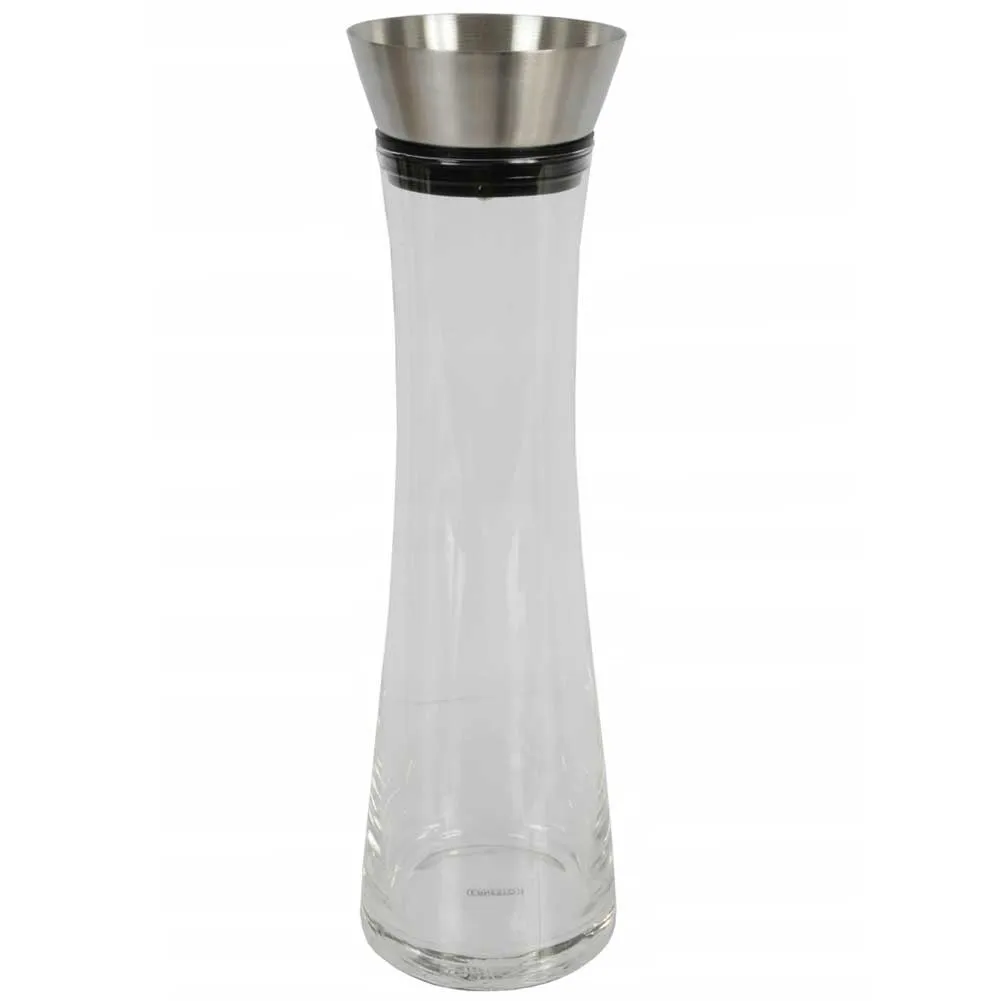 Caraffa in Vetro Brocca Acqua con Coperchio Filtro in Acciaio 1Lt Decanter Vino