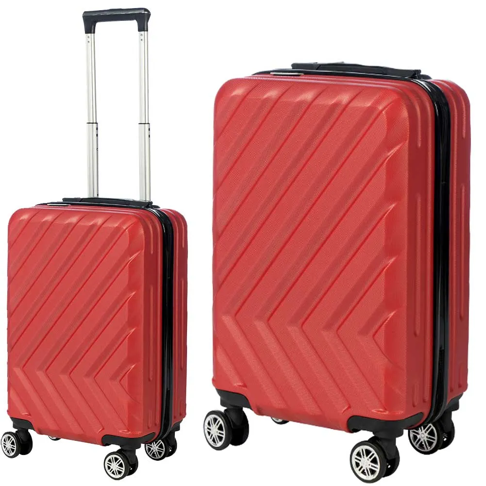 Valigia Trolley Bagaglio a Mano Enrico Coveri Guscio Rigido ABS 4 Ruote Rosso