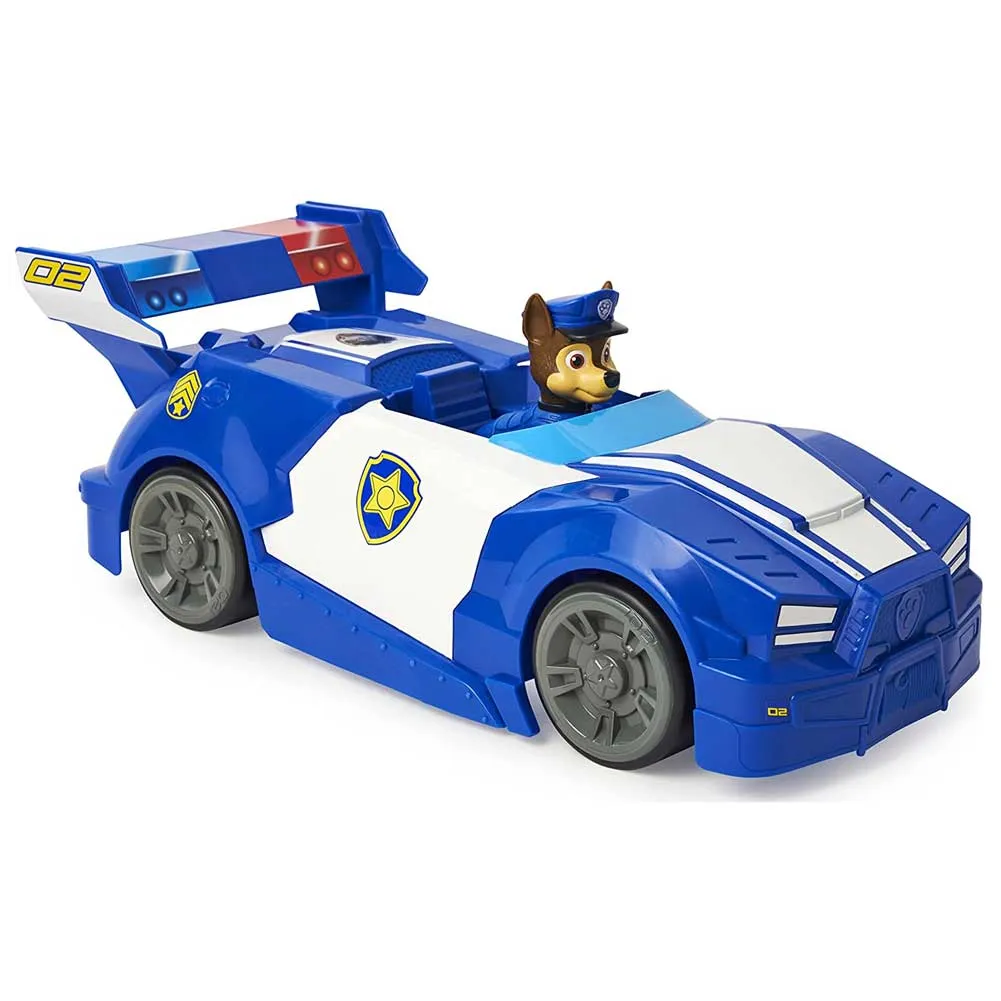 Paw Patroll The Movie Veicolo Macchina della Polizia XL Personaggio Chase 45cm