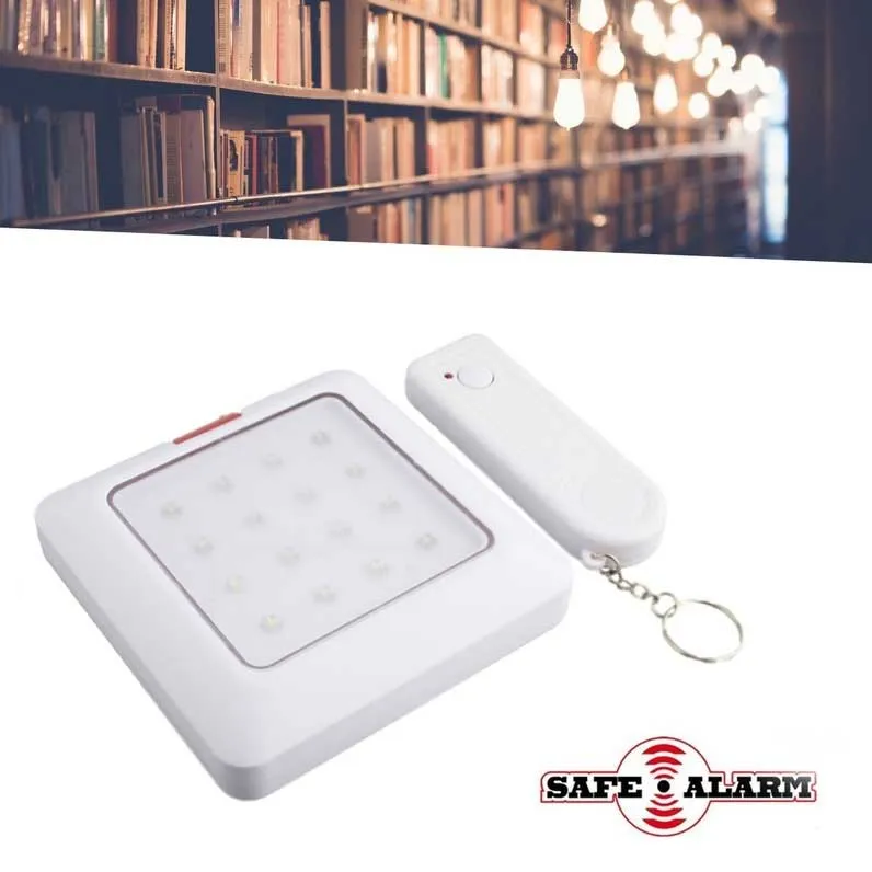 Lampada A 16 Led Con Telecomando Luce Emergenza Armadi Corridoi Safe Alarm