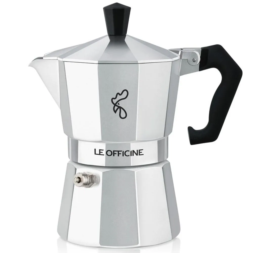 Caffettiera Amika 6 Tazze in Lega di Alluminio Macchinetta Caffe Moka Silver