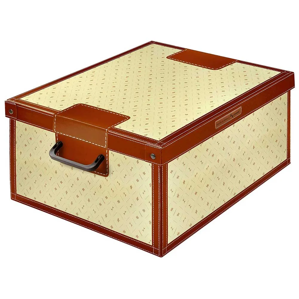 Scatola Box Contenitore Cartone Giglio Portatutto Abiti Cambio Stagione 50x40x25