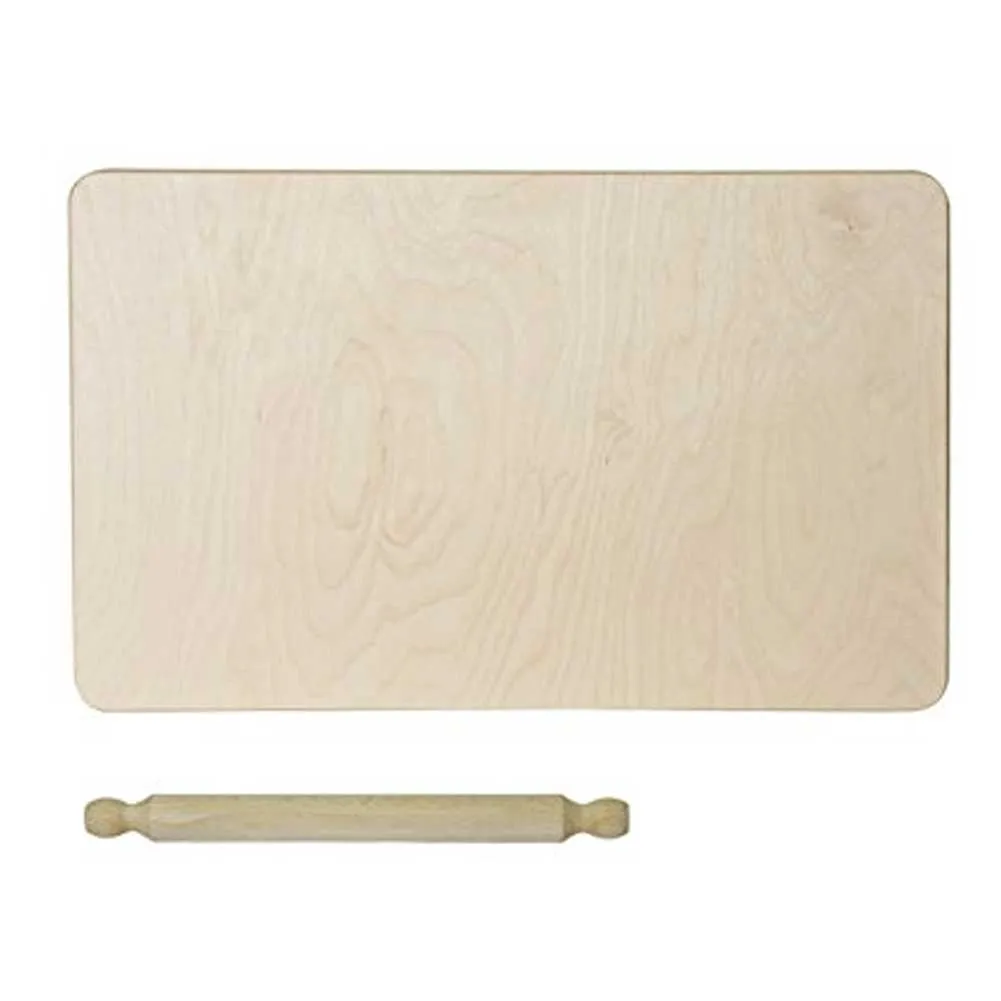 Asse Per Impastare Spianatoia In Legno Con Mattarello Pasta Fresca Pizza 58x36cm