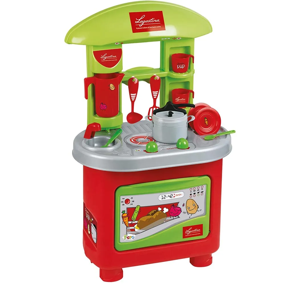 Cucina Giocattolo per Bambini con Fornello Forno Apribile Pentole e Accessori