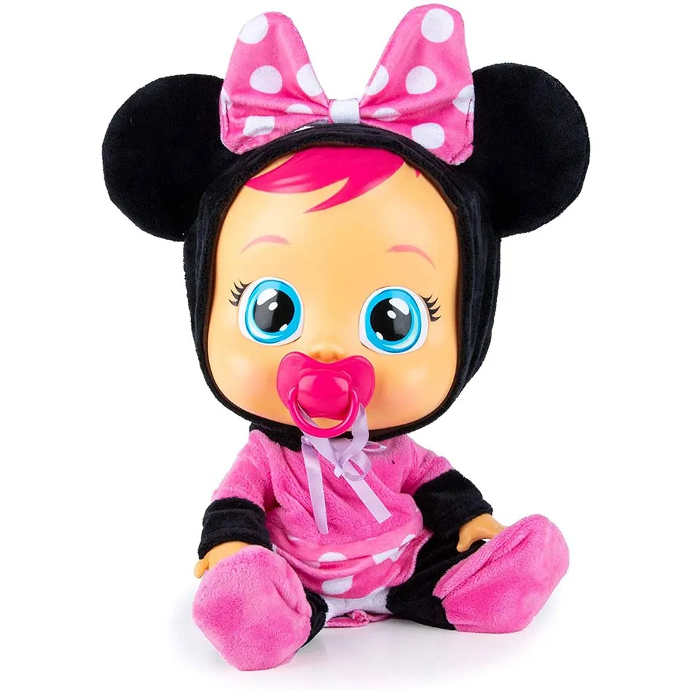 Cry Babies Minnie Disney Bambola Interattiva Piange Con Ciuccio e Pigiama