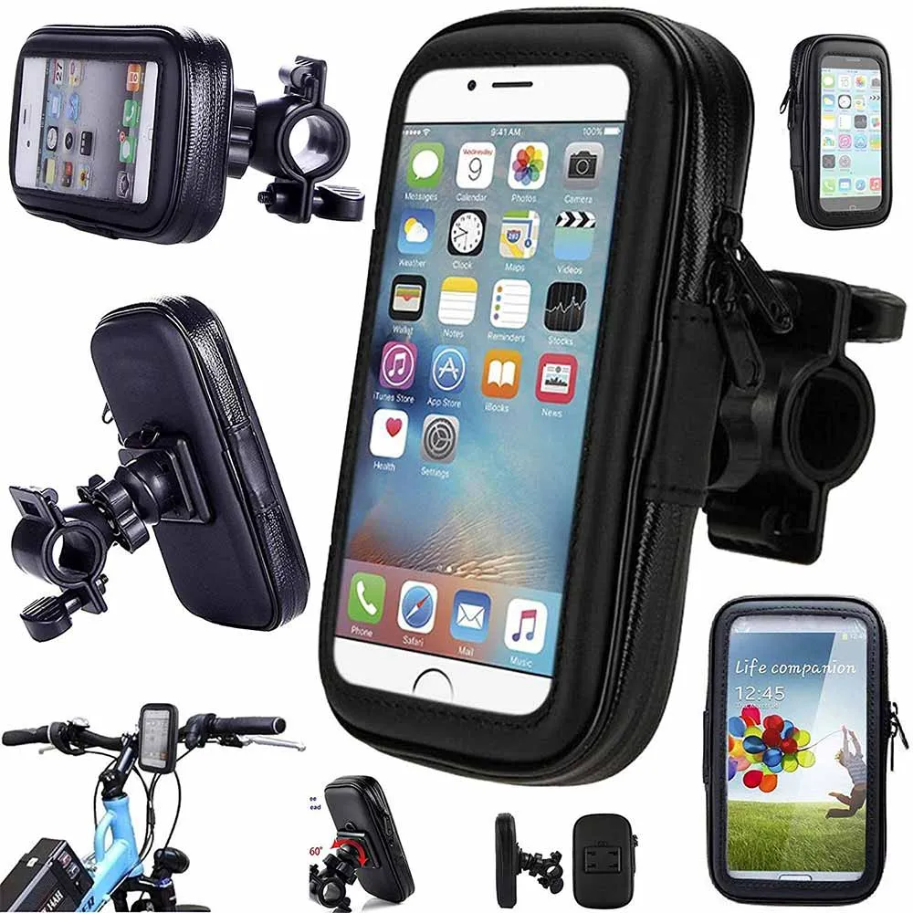 Supporto Impermeabile Per Smartphone Cellulari Bicicletta Nero