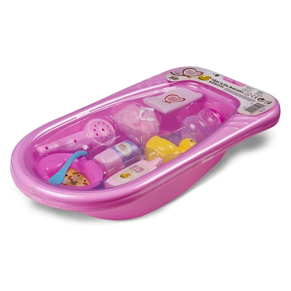 Playset Amore Mio Vasca da Bagno Per Bambola Bambolotto con Accessori Gioco