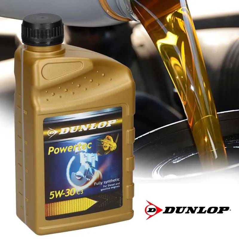 Olio Motore 5W-30 Powerteck Per Auto 1 LT Sintetico Motori Diesel Bensina Dunlop