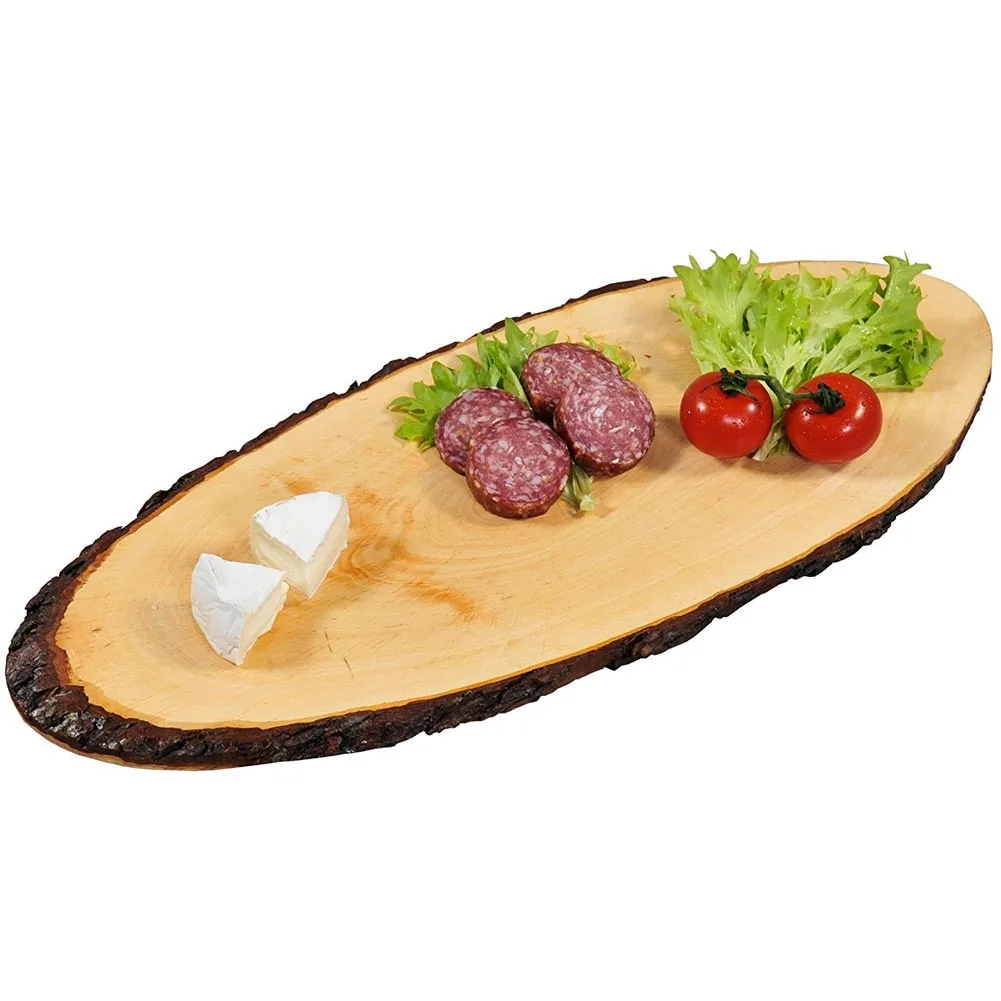 Tagliere Ovale In Legno Corteccia 45 cm Salumi Formaggi Affettati Antipasti