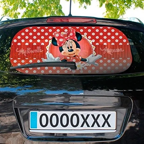 Parasole Auto Tendina Minnie Per Bambine Protezione UV Posteriore 80 x 40 cm