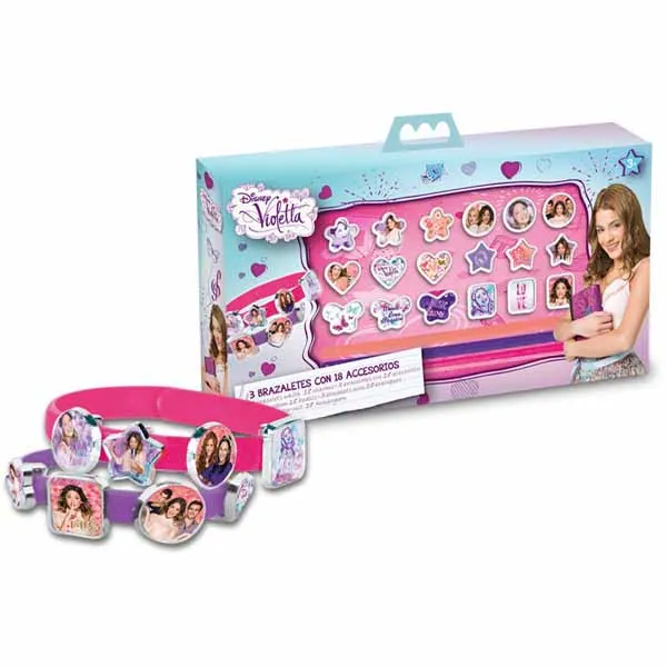 Set Crea Bracciali Braccialetti Disney Violetta Scatola V-LOVERS Accessori Moda