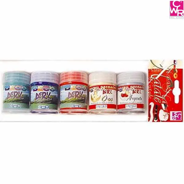 Confezione Da 5 Flaconi Colori Natalizi Da 35 ml Hobby Pittura Arte Cwr