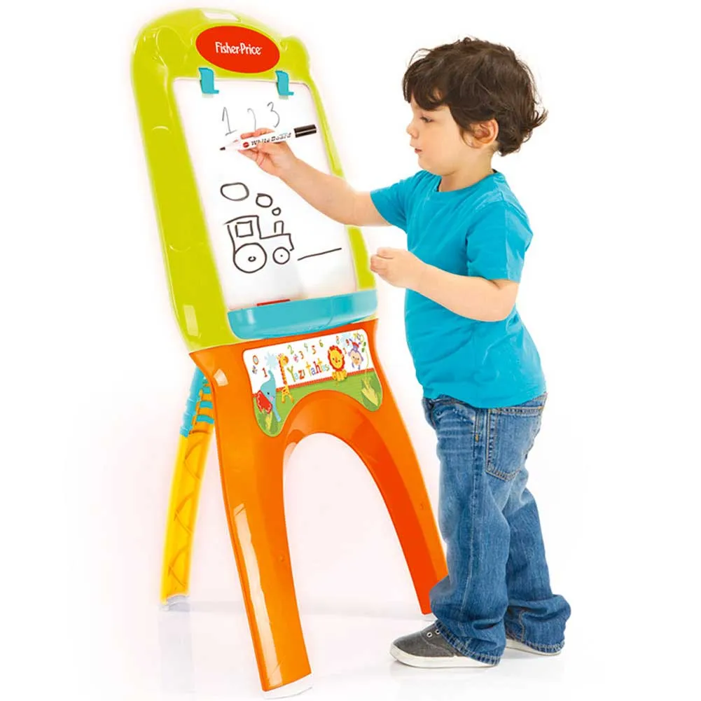 LAVAGNA CON GAMBE DISEGNO FISHER PRICE VANO BAMBINI INFANZIA ACCESSORI 21 PEZZI