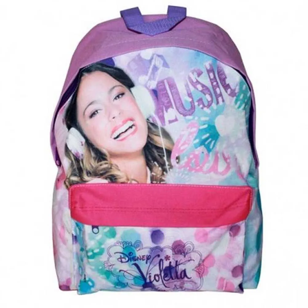 Zaino americano Violetta Music Disney Colore Rosa Bambine Asilo Tempo Libero