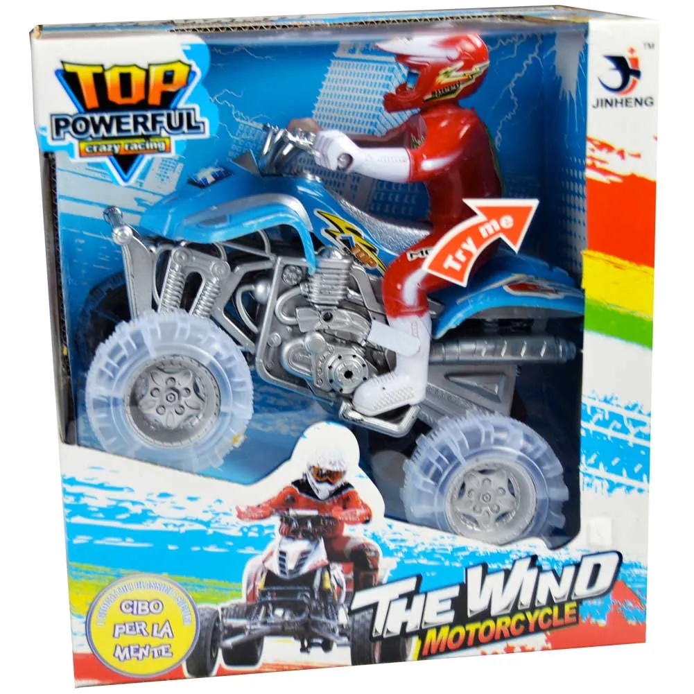 Quad + Personaggio Con Luci e Suoni Top Powerful Crazy Racing Kidz Corner