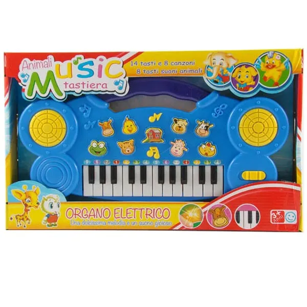 Tastiera Elettrica per Bambini Organo Musicale 14 Tasti 8 Canzoni Precaricate