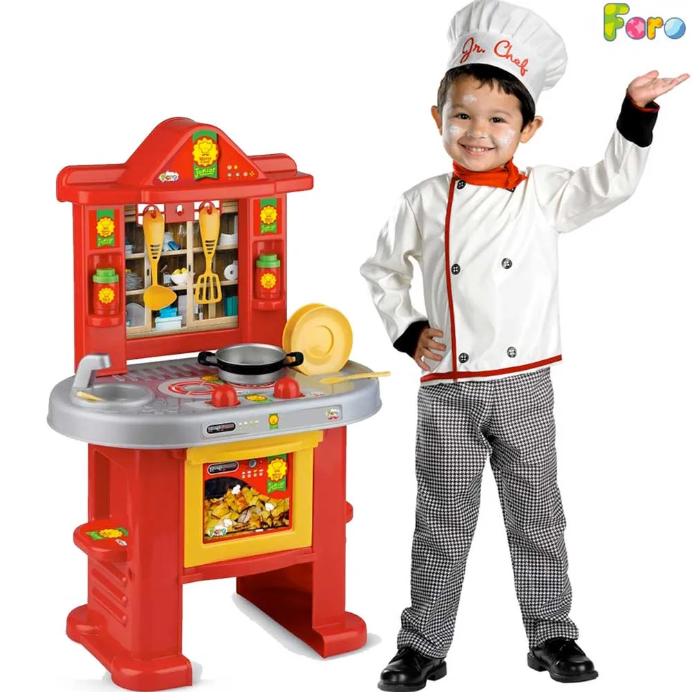 Cucina Cuoco Mr Chef Faro Toys Con Accessori Altezza 70 cm Bambini Giochi