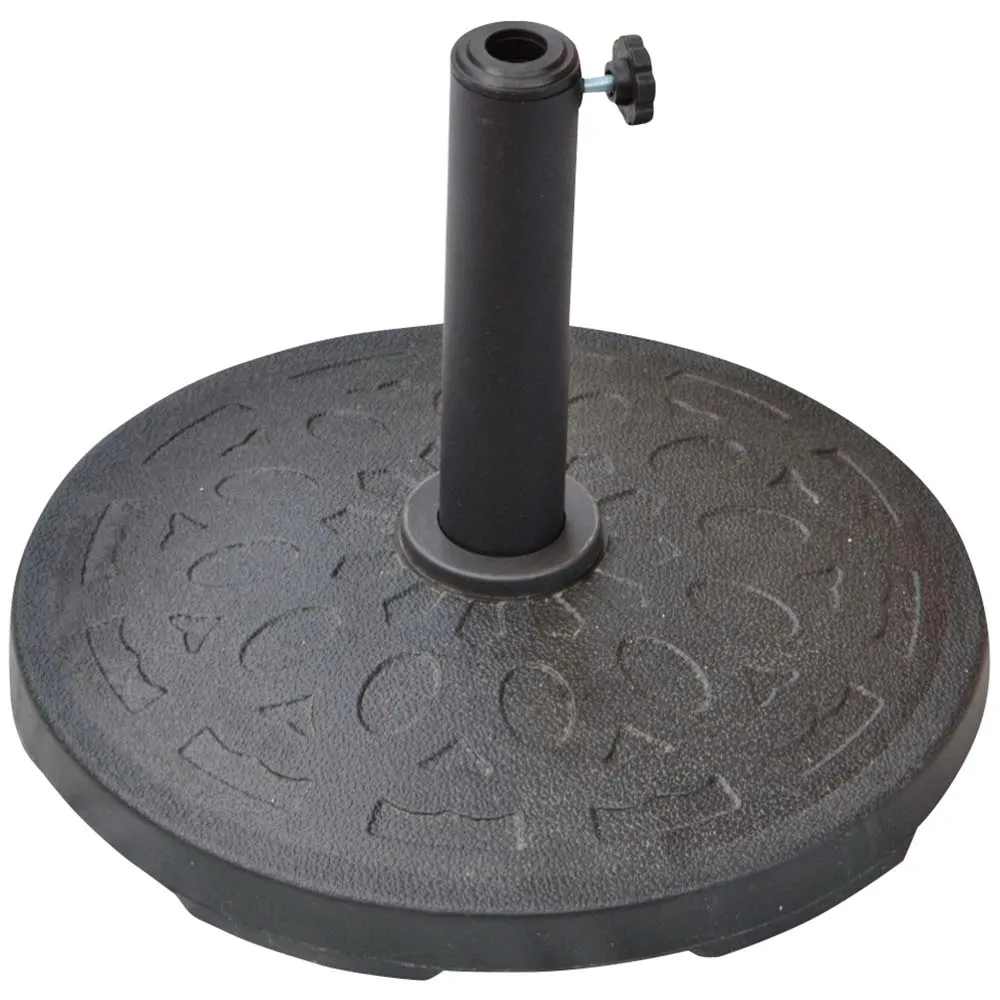 Base Ombrellone da Giardino Spiaggia Rotonda in Metallo 9kg per Palo 38/48mm