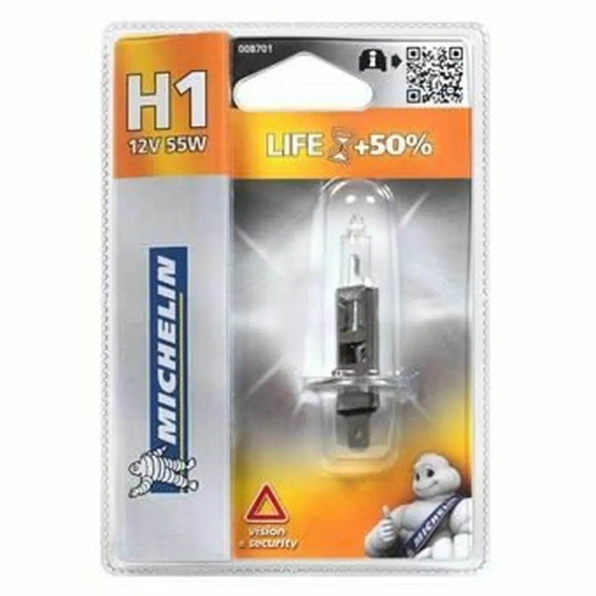 Lampadina per Auto Michelin Life + 50% H1 55 W (1 Unità)