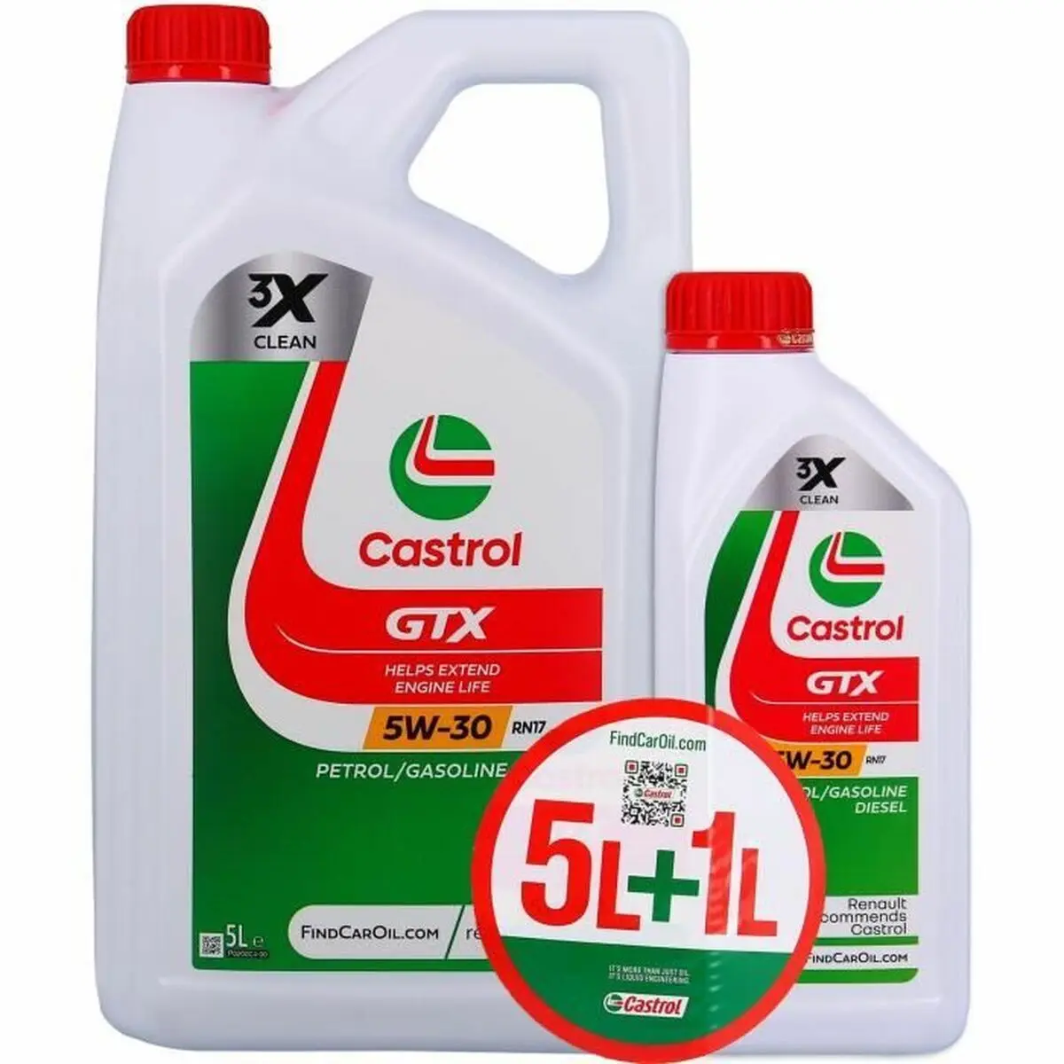 Olio per Motore Auto Castrol GTX 5W 30 6 L