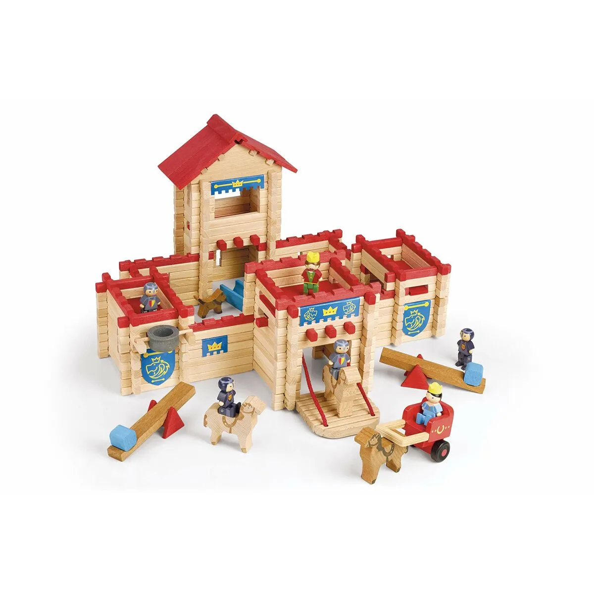 Personaggi d'Azione Jeujura The Wooden Castle Fort  Playset 300 Pezzi