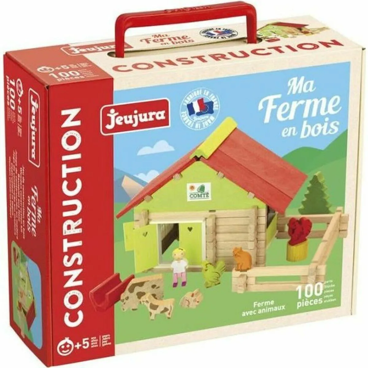 Personaggi d'Azione Jeujura  Farm With Animals Playset (100 Pezzi)