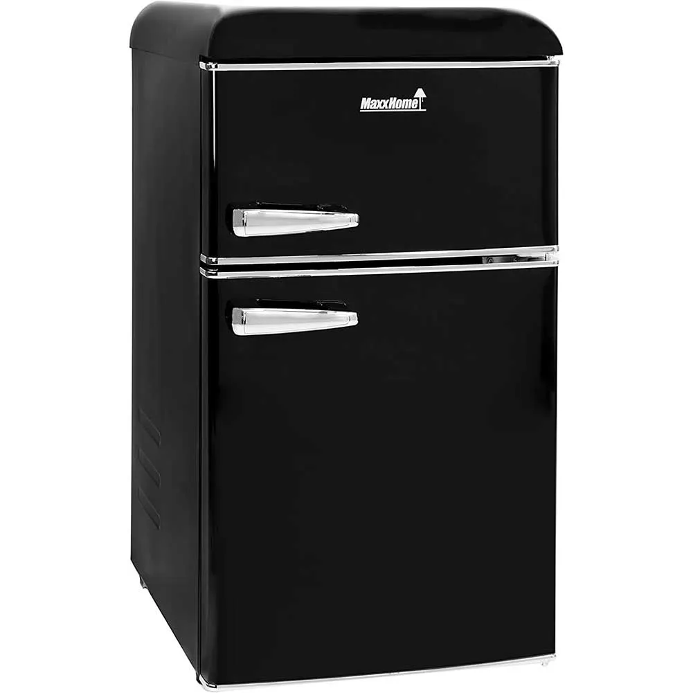 Frigorifero Freezer Congelatore Retro Regolabile 3 Scomparti 90 Lt Colore Nero