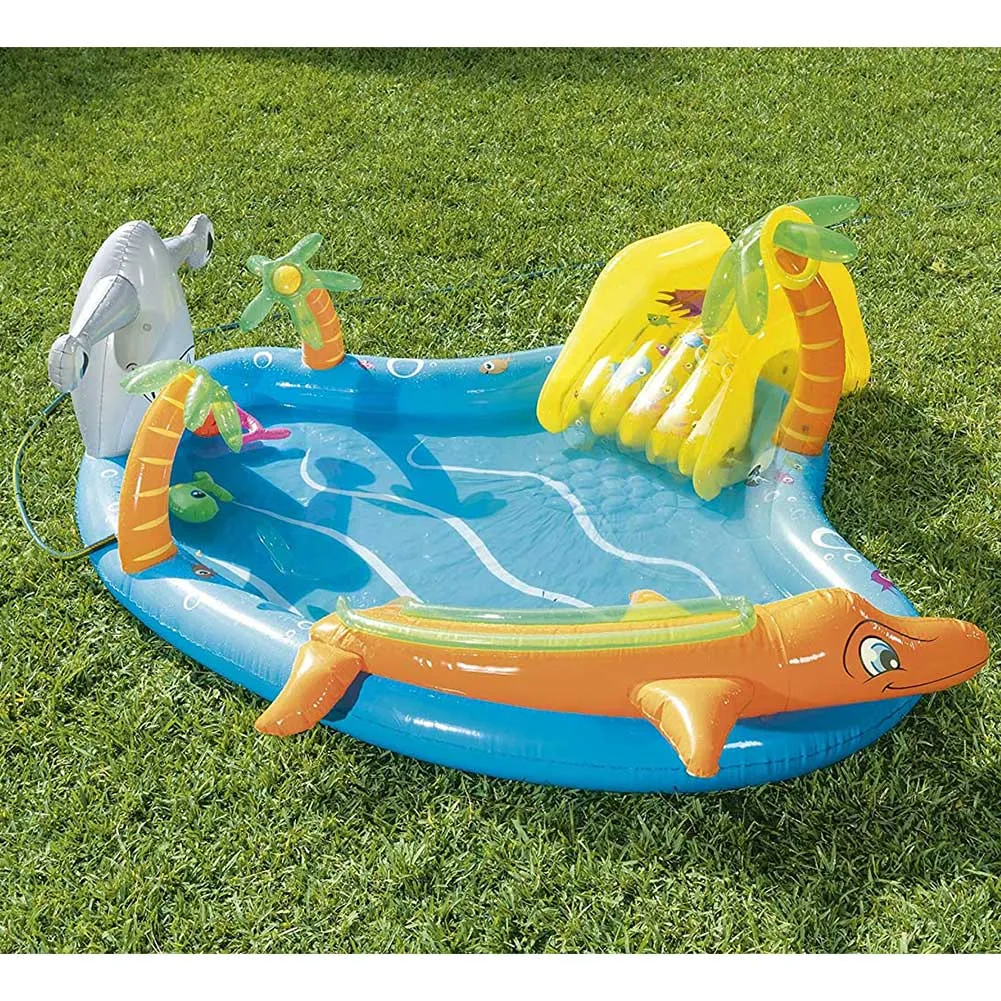 Bestway 53067 Piscina Piscinetta Per Bambini Seal Life Con Scivolo 280x257x87 cm