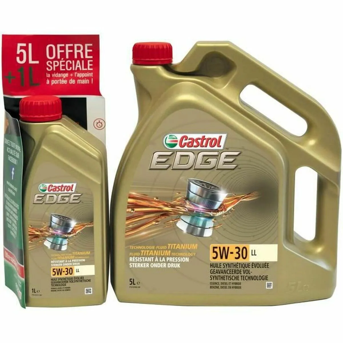 Olio per Motore Auto Castrol EDGE 5 l + 1 l 5W30