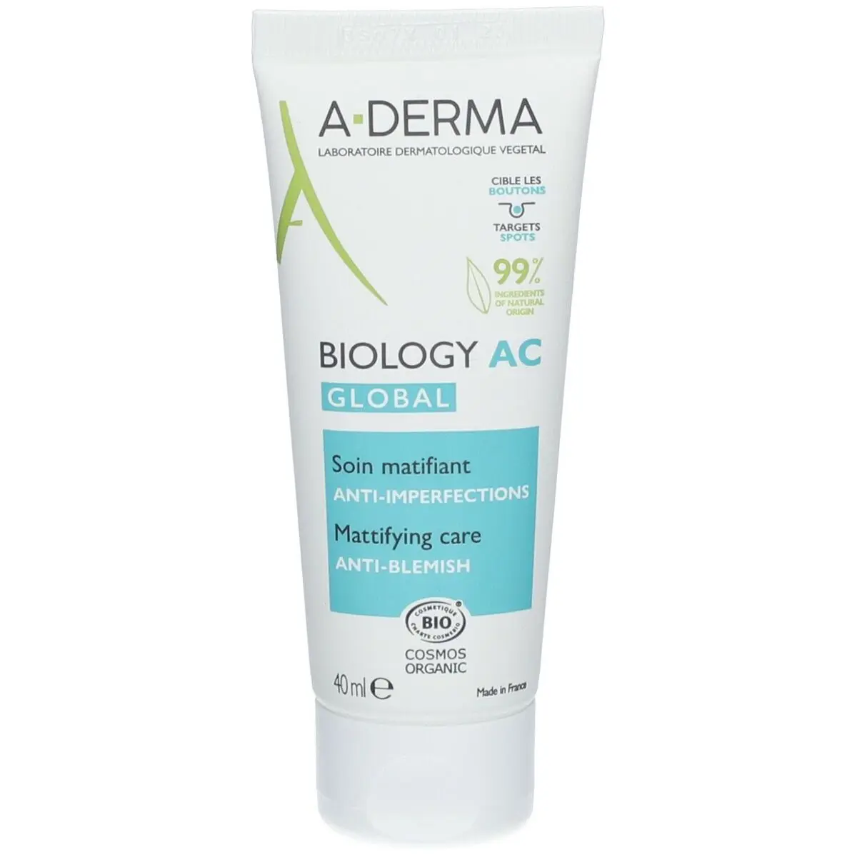 Crema Giorno A-Derma Biology Ac Global Soin Matifiant Anti-Imperfection 40 ml