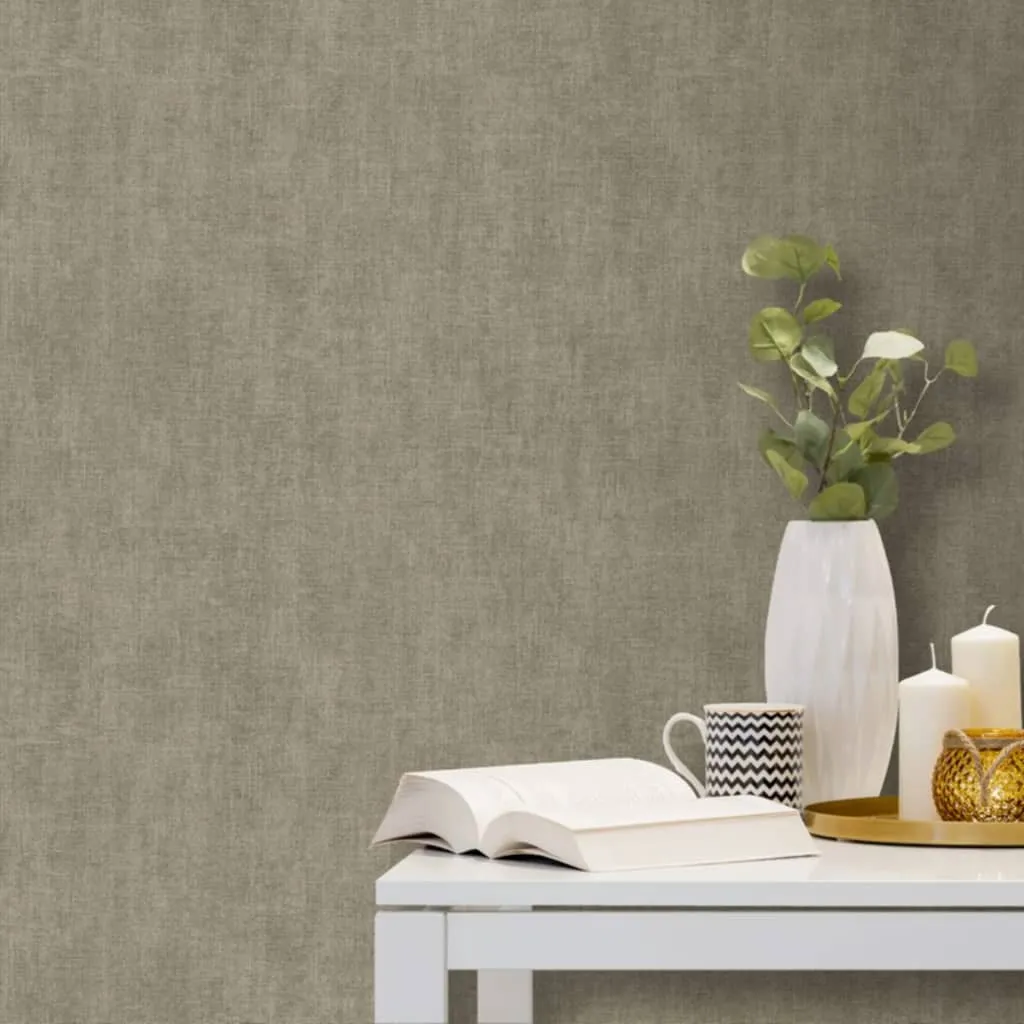 DUTCH WALLCOVERINGS Carta da Parati Semplice Grigio-Marrone