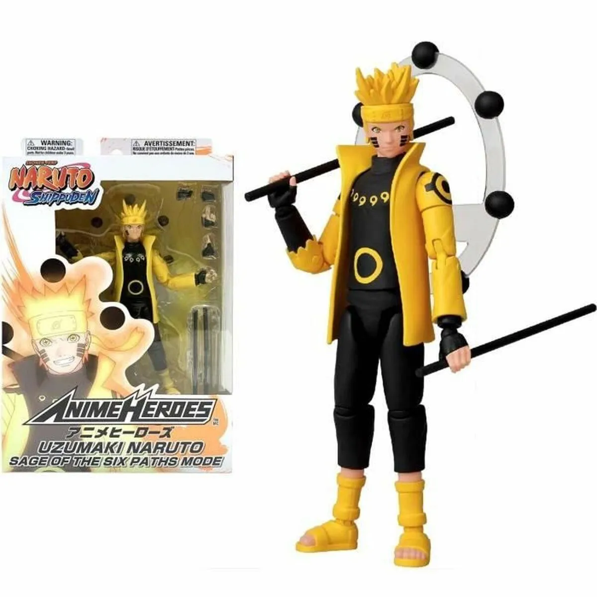 Statuetta Articolata Naruto Anime Heroes - Naruto Six Paths Sage Mode 17 cm