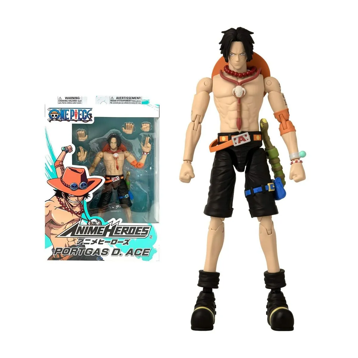 Personaggi d'Azione One Piece Bandai Anime Heroes: Portgas D. Ace 17 cm