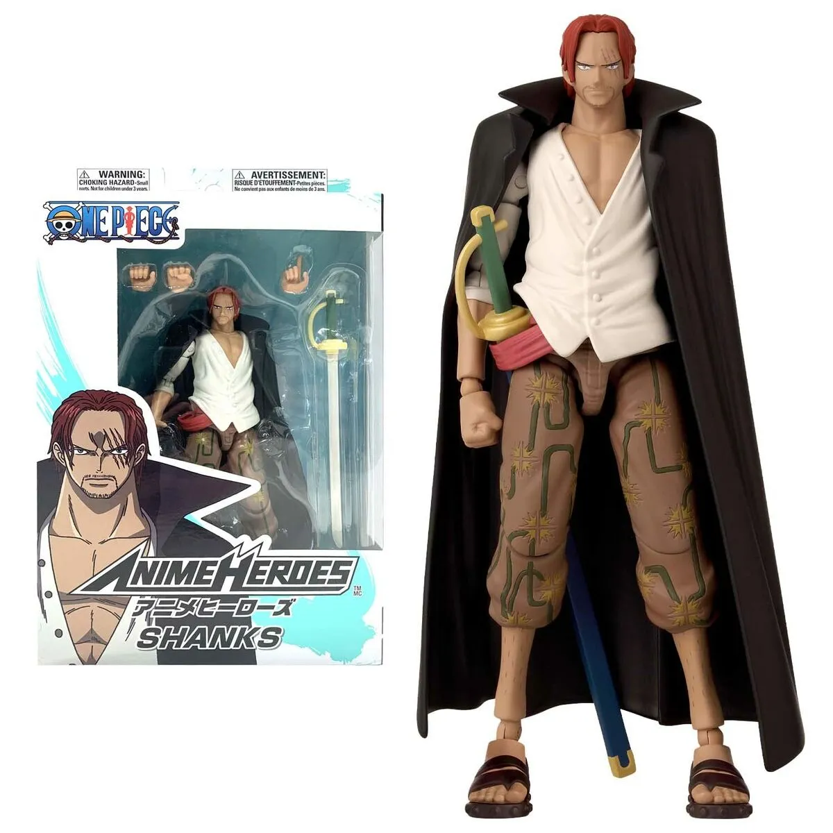 Personaggi d'Azione One Piece Bandai Anime Heroes: Shanks 17 cm